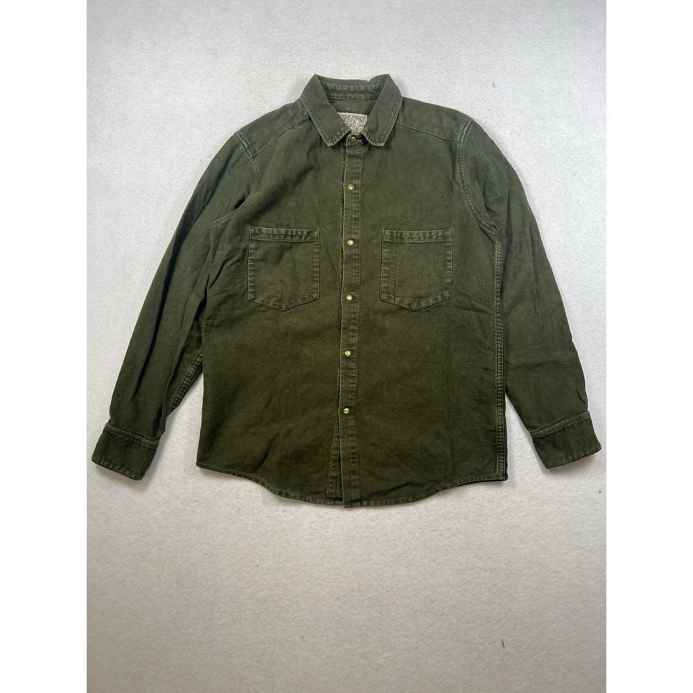 Ship John Green Moleskin Snap Front Shirt Size m‎ EUC